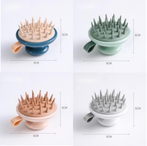 Head Shampoo Silicone Massage Soft Brush for Gentle Scalp Massage and Hair Care – 9x9x6cm