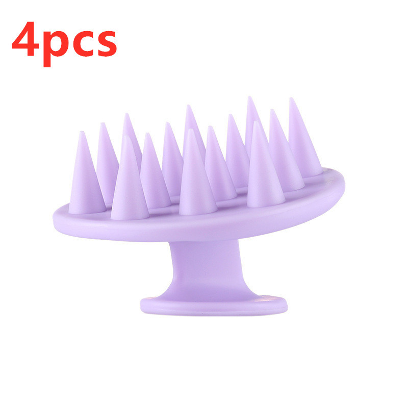 Shampoo Brush – Scalp Massager for Deep Cleaning and Relaxation (Pink, Green, Blue, Purple) - Image 2