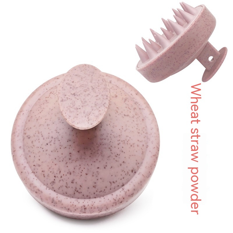 Fashion Massage Soft Rubber Shampoo Brush – ABS Wheat Straw, 4 Colors - Image 5
