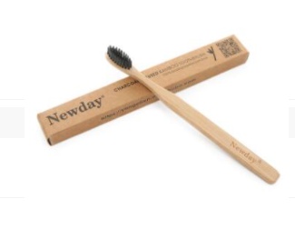 Natural Pure Bamboo Toothbrush – Eco-Friendly & Charcoal-Infused - Image 2
