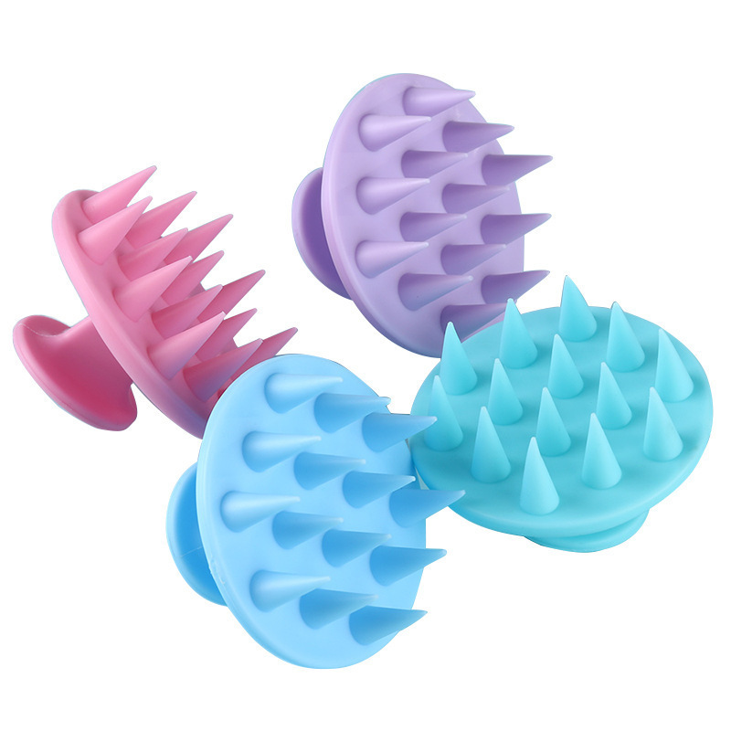 Shampoo Brush – Scalp Massager for Deep Cleaning and Relaxation (Pink, Green, Blue, Purple) - Image 4