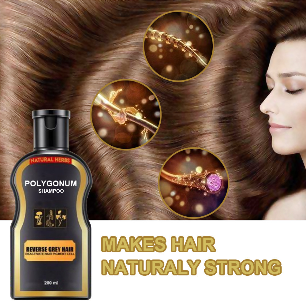 Polygonum Multiflorum Black Hair Shampoo – Natural Plant Ingredients for Healthy, Dark Hair (30ml) - Image 4
