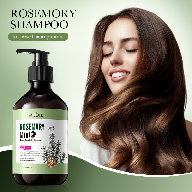 Mint Rosemary Fluffy Shampoo Tough for Moisturizing, Nourishing, and Dandruff Removal – 350ml