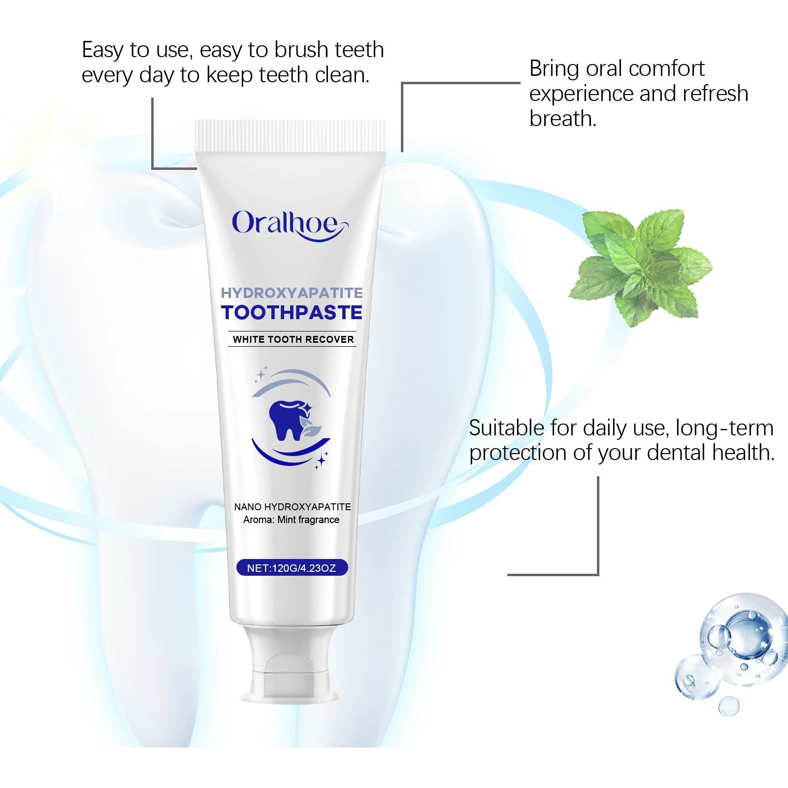 Mint Bright White Toothpaste – Oral Cleaning & Teeth Whitening - Image 3