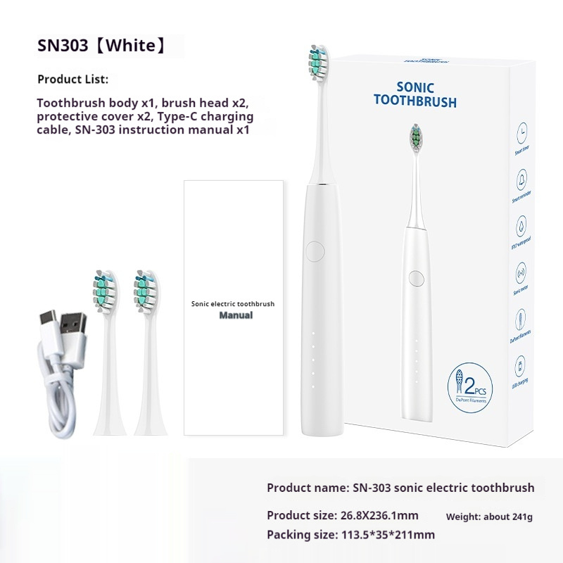 Smart Waterproof Electric Toothbrush – 5 Gears, USB Charging, IPX7 - Image 4