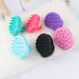 DIY Shampoo Brush for Cleaning Scalp in Black, Pink, Rose Red, Sky Blue, Purple, and Cyan – PP+TPE Material – Under 10cm