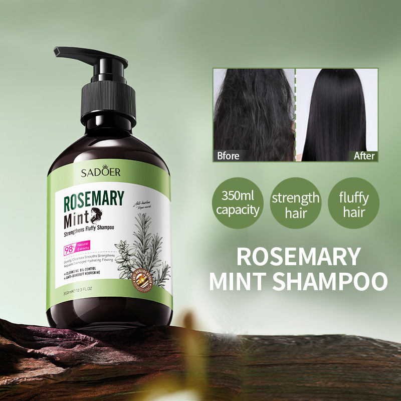 Mint Rosemary Fluffy Shampoo Tough – Moisturizing, Nourishing, and Dandruff Removal (350ml) - Image 2